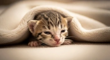 when do kittens open their eyes