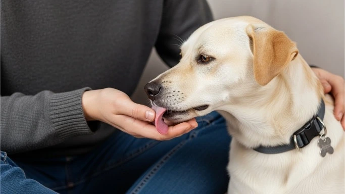 Why does my dog lick my hands